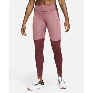 Nike Fast Leggings Women's Running Training Tight Mid-Rise Pocket Red DM1555-638